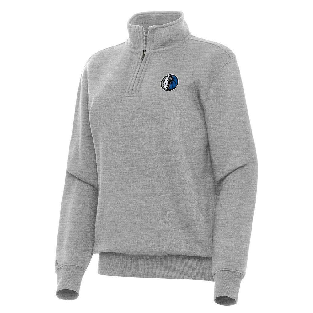 Dallas Mavericks Antigua Women's Victory Quarter-Zip Sweatshirt sale - Heather Gray shop