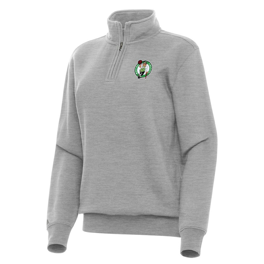 Boston Celtics Antigua Women's Victory Quarter-Zip Sweatshirt - Heather Gray sale
