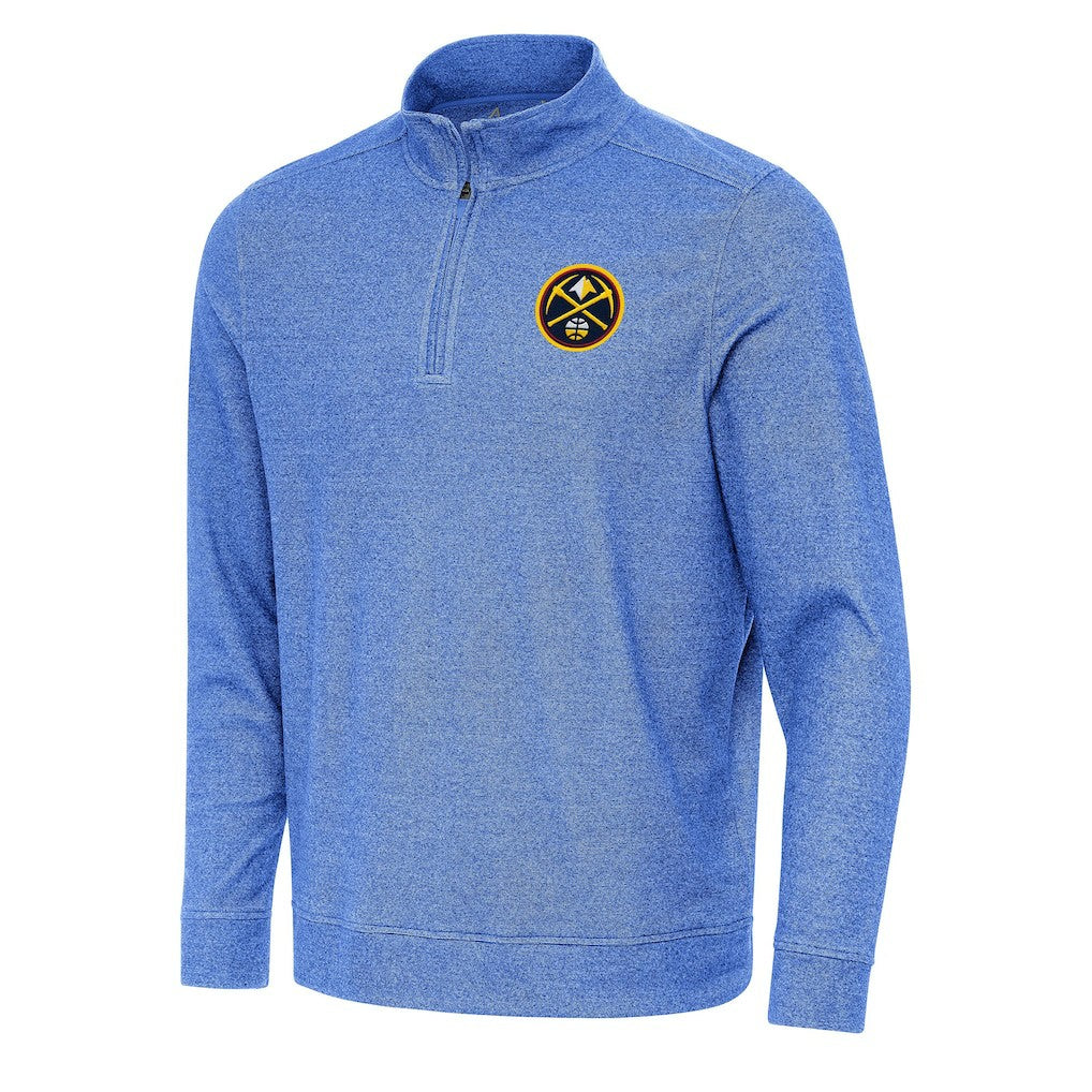 Denver Nuggets Antigua Subtle Quarter-Zip Sweatshirt sale - Heather Royal sale