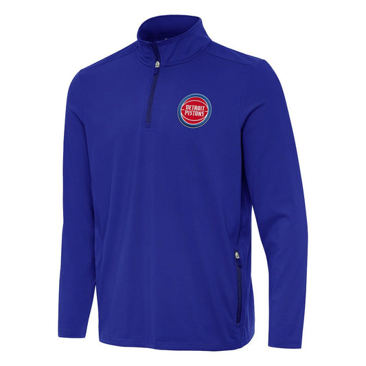 Detroit Pistons Antigua Perilous Quarter-Zip Sweatshirt sale - Royal for sale