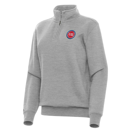 Detroit Pistons Antigua Women's Victory Quarter-Zip Sweatshirt sale - Heather Gray sale
