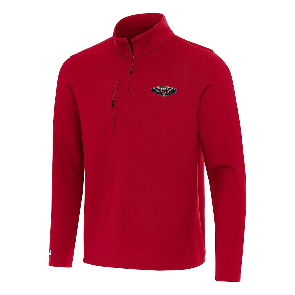 New Orleans Pelicans Antigua Insider Quarter-Zip Top - Red shop