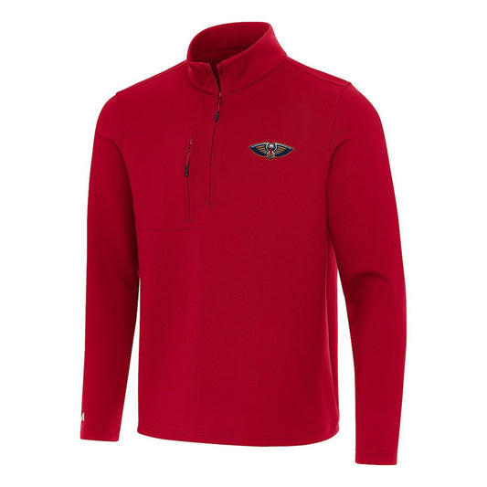 New Orleans Pelicans Antigua Insider Quarter-Zip Top - Red shop