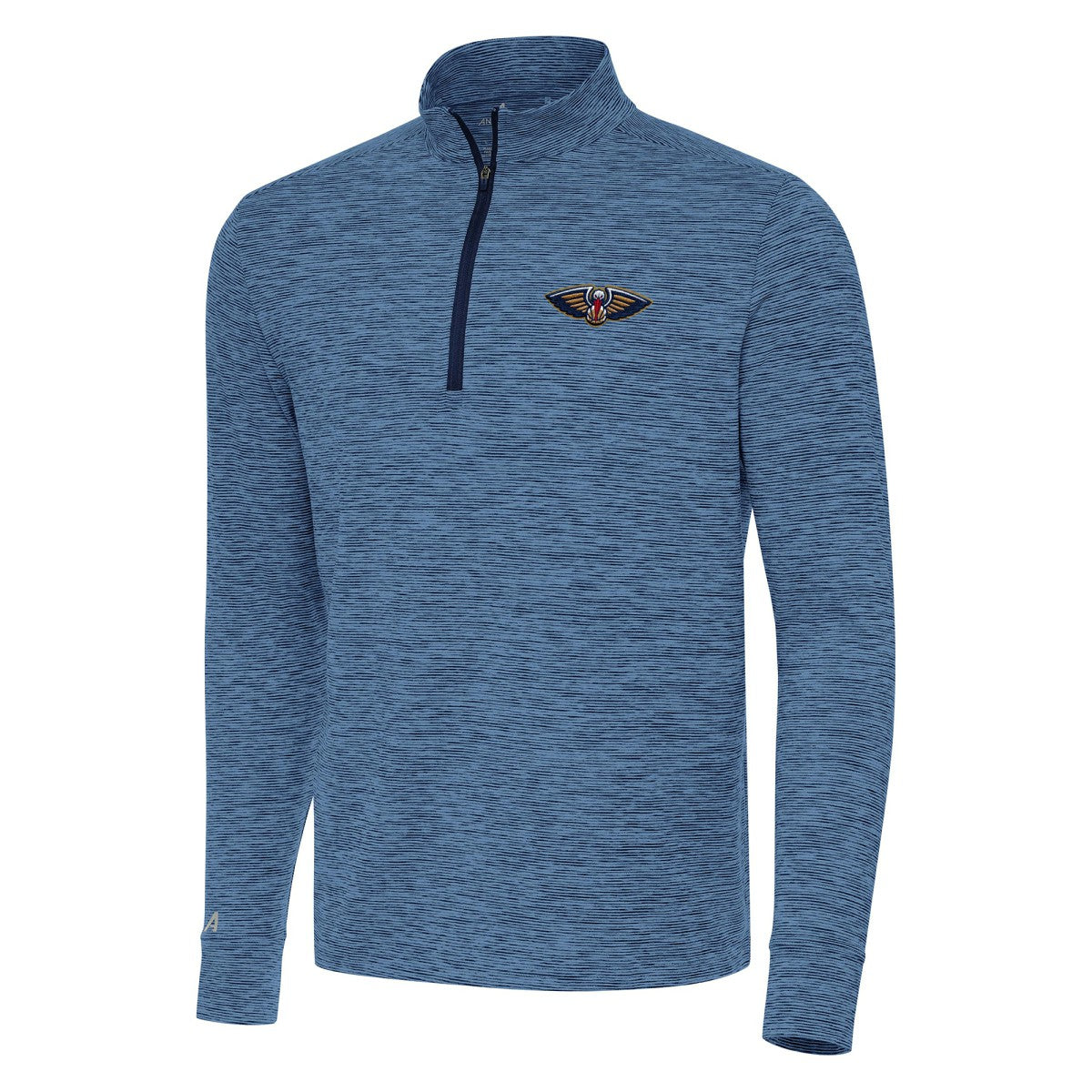 New Orleans Pelicans Antigua Cause Quarter-Zip Top - Heather Navy cheap
