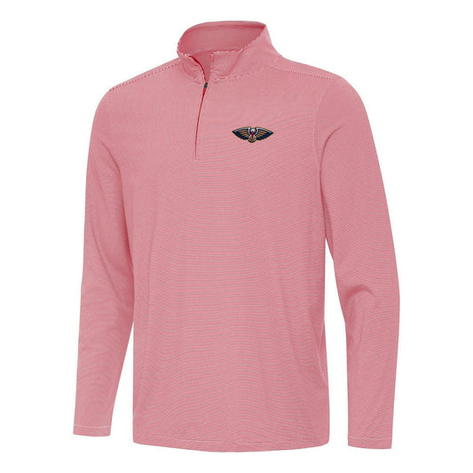 New Orleans Pelicans Antigua Twine Quarter-Zip Top - Red on sale