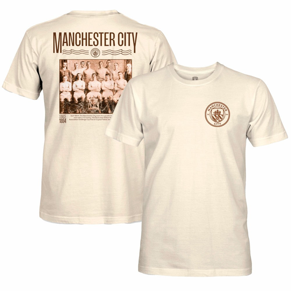Manchester City 1863FC Vintage Photo T-Shirt - Natural for sale