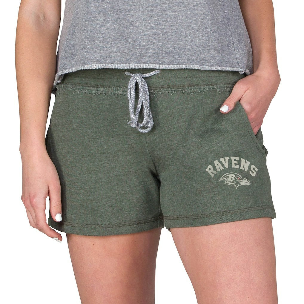 Baltimore Ravens Concepts Sport Women's Mainstream French Terry Tri-Blend Shorts - Green outlet