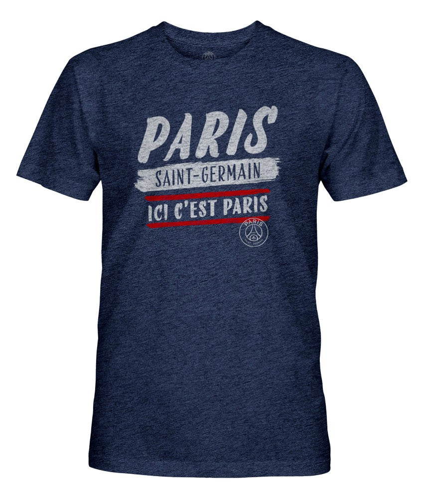 Paris Saint-Germain 1863FC Signage Vintage Tri-Blend T-Shirt - Navy for sale