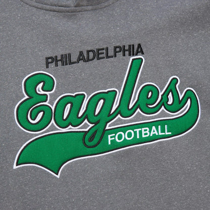 Philadelphia Eagles Vintage Logo Snow Washed Fleece Pullover Hoodie - Heather Gray outlet