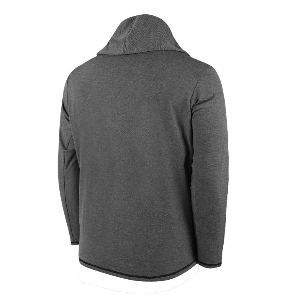 Miami Marlins Butter Stripe Tri-Blend Long Sleeve Hoodie T-Shirt - Black