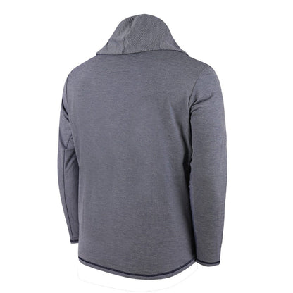 Minnesota Twins Butter Stripe Tri-Blend Long Sleeve Hoodie T-Shirt - Navy