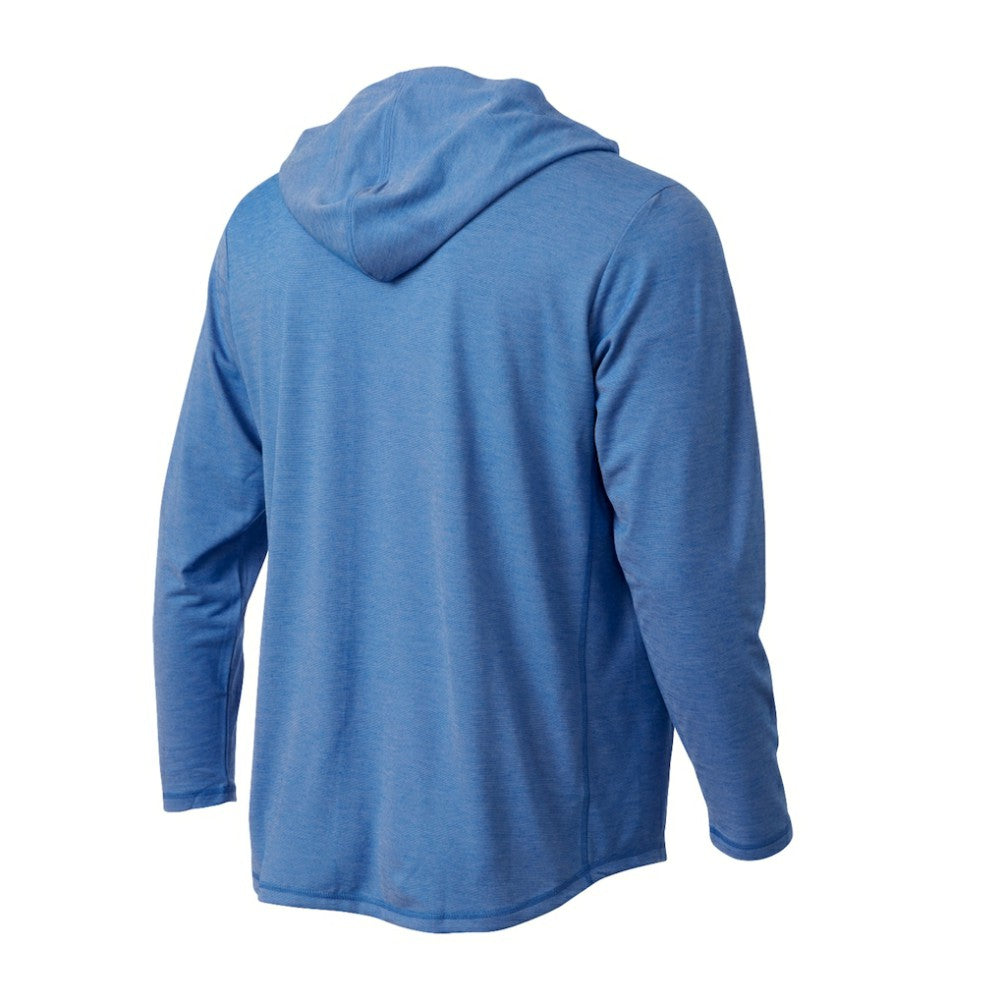 Toronto Blue Jays Butter Stripe Tri-Blend Long Sleeve Hoodie T-Shirt - Royal