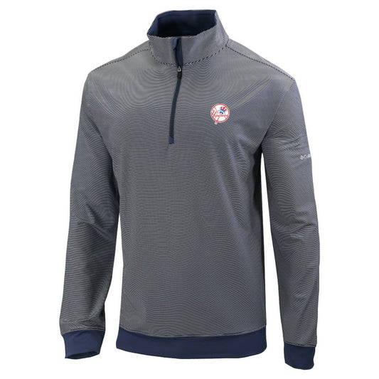 New York Yankees Omni-Wick Even Lie Quarter-Zip Pullover Top - Navy | Columbia