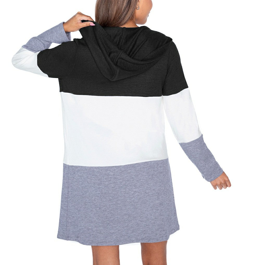 Indianapolis Colts Gameday Couture Women's Tri-Blend Color Block Lightweight Cardigan Hoodie - Black sale