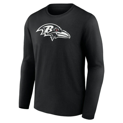 Baltimore Ravens Personalized Name & Number Monochrome Long Sleeve T-Shirt - Black cheap