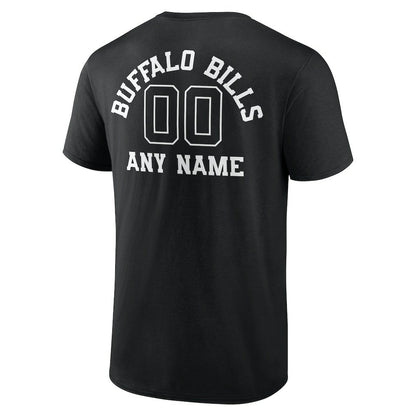 Buffalo Bills Personalized Name & Number Monochrome T-Shirt - Black discount