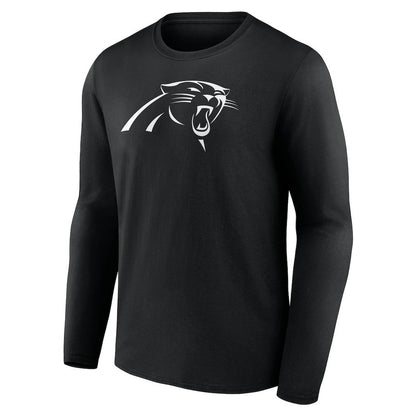 Carolina Panthers Personalized Name & Number Monochrome Long Sleeve T-Shirt - Black for sale