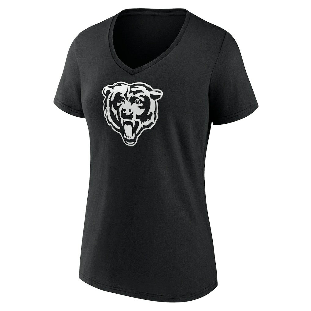 Chicago Bears Women's Personalized Name & Number Monochrome V-Neck T-Shirt - Black discount