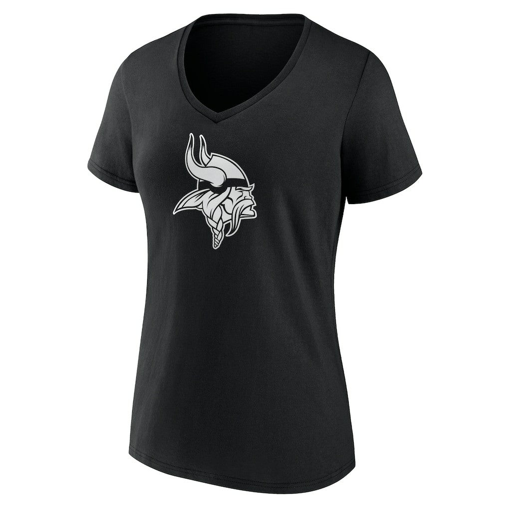 Minnesota Vikings Women's Personalized Name & Number Monochrome V-Neck T-Shirt - Black online