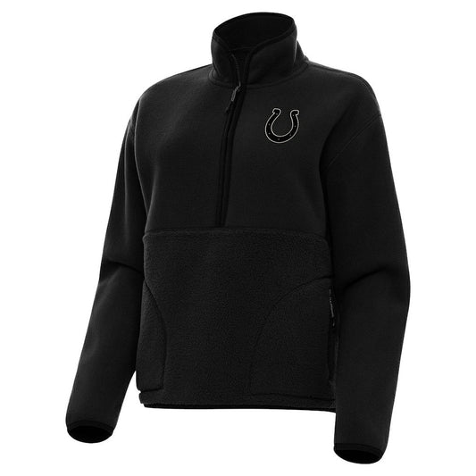 Indianapolis Colts Antigua Women's Brushed Carbon Figure Half-Zip Pullover Sweatshirt – Black outlet