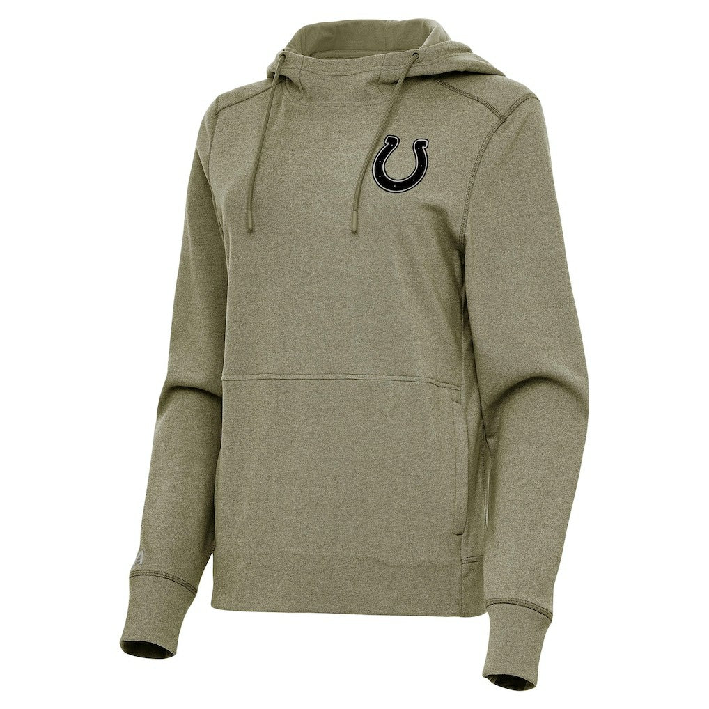 Indianapolis Colts Antigua Women's Justice Pullover Hoodie - Olive on sale