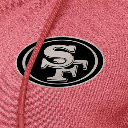 San Francisco 49ers Antigua Women's Seeker Full-Zip Hoodie Jacket - Heather Red sale