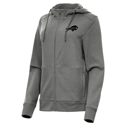 Buffalo Bills Antigua Women's Seeker Full-Zip Hoodie Jacket - Heather Black outlet