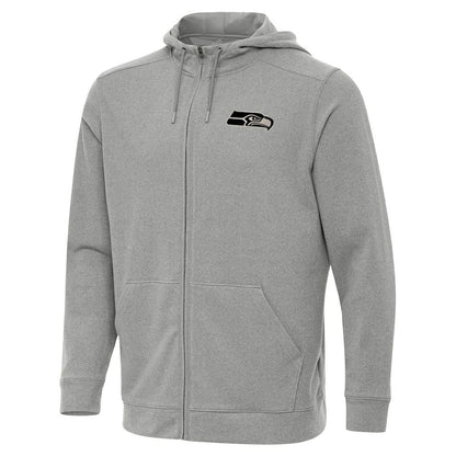 Seattle Seahawks Antigua Effortless Full-Zip Hoodie Jacket - Heather Gray online