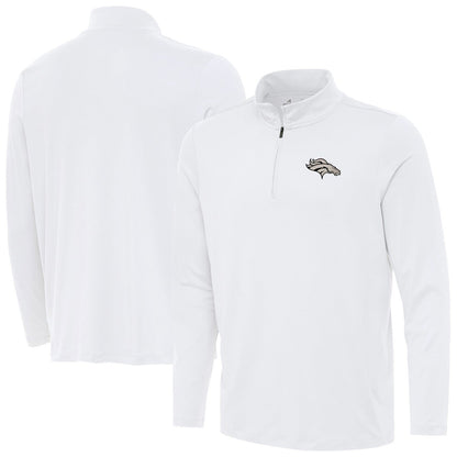 Denver Broncos Antigua Reprocess Quarter-Zip Top - White sale