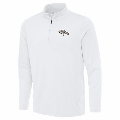 Denver Broncos Antigua Reprocess Quarter-Zip Top - White sale