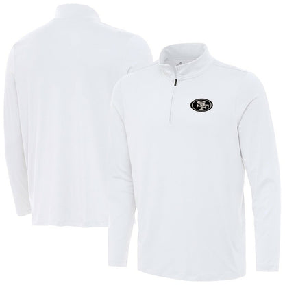 San Francisco 49ers Antigua Reprocess Quarter-Zip Top - White cheap