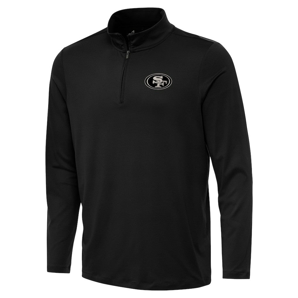 San Francisco 49ers Antigua Reprocess Quarter-Zip Top - Black for sale