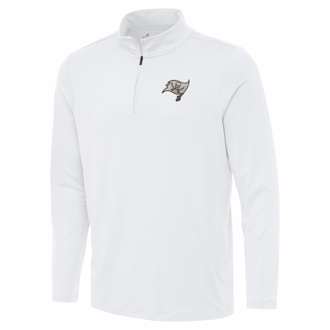 Tampa Bay Buccaneers Antigua Reprocess Quarter-Zip Top - White discount
