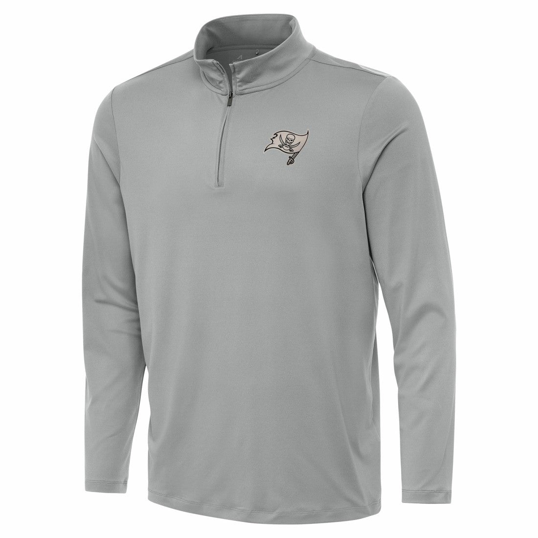 Tampa Bay Buccaneers Antigua Reprocess Quarter-Zip Top - Gray cheap
