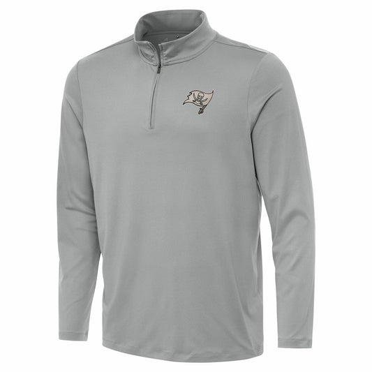 Tampa Bay Buccaneers Antigua Reprocess Quarter-Zip Top - Gray cheap