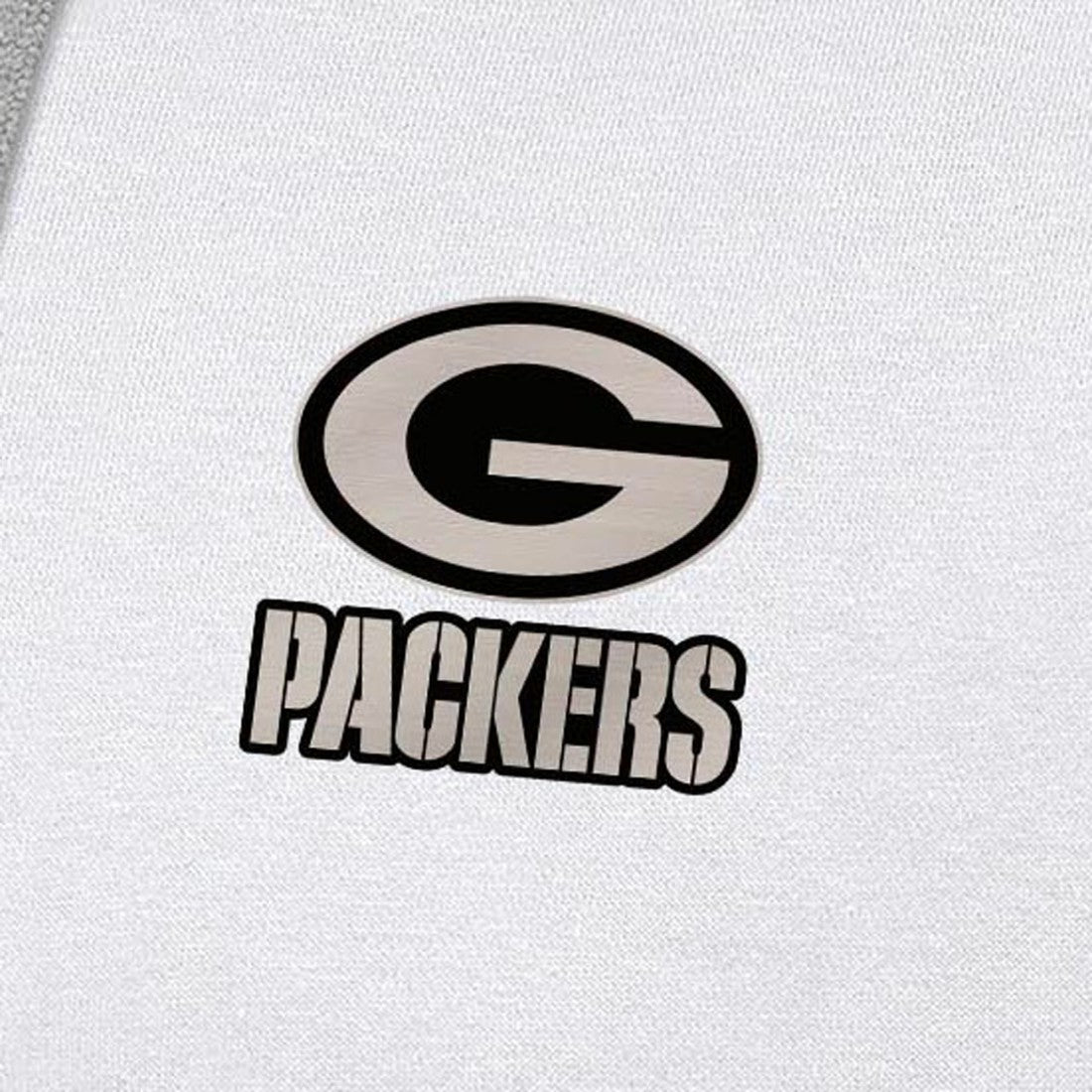 Green Bay Packers Antigua Brushed Carbon Victory Pullover Hoodie - White for sale