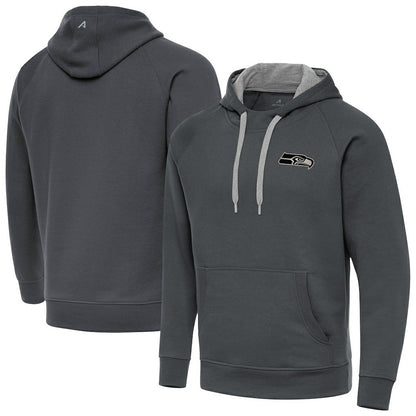 Seattle Seahawks Antigua Brushed Carbon Victory Pullover Hoodie - Charcoal outlet