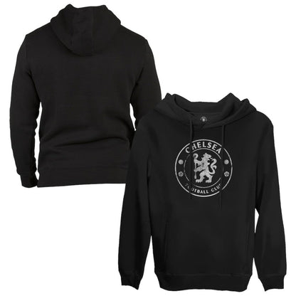 Chelsea 1863FC Monochrome Badge Fleece Pullover Hoodie - Black outlet
