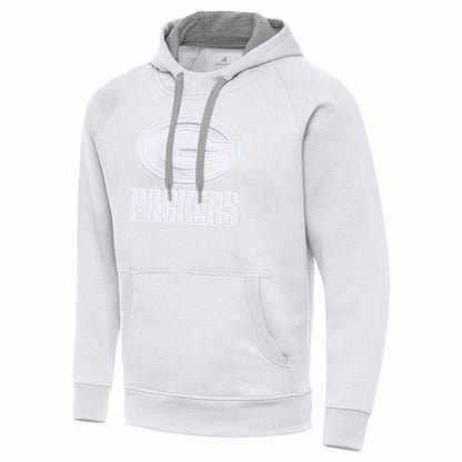 Green Bay Packers Antigua Victory Pullover Hoodie - White cheap