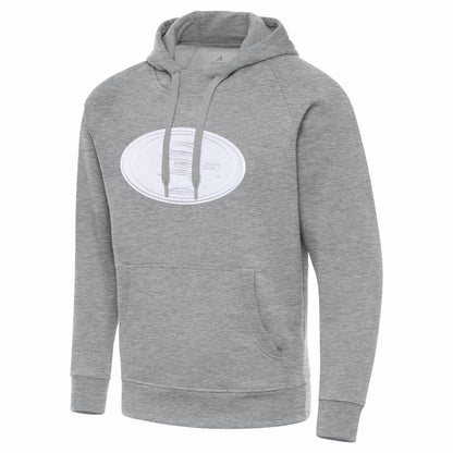 San Francisco 49ers Antigua Victory Pullover Hoodie - Heather Gray discount