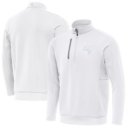 Tampa Bay Buccaneers Antigua Generation Quarter-Zip Jacket - White on sale