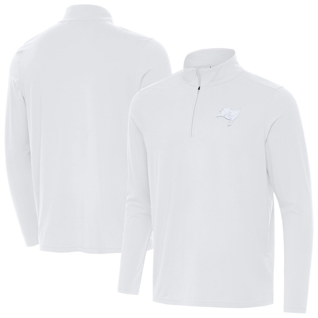 Tampa Bay Buccaneers Antigua Intent Quarter-Zip Jacket - White sale