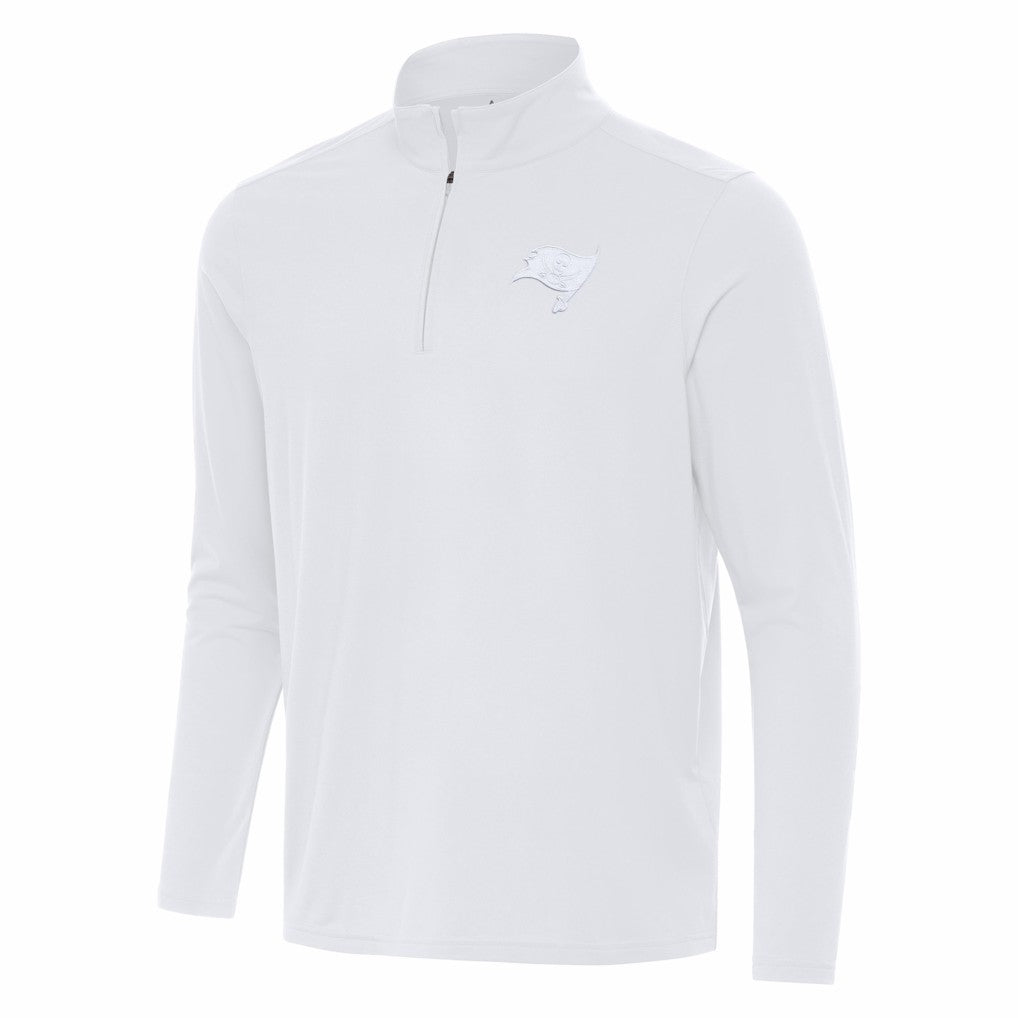 Tampa Bay Buccaneers Antigua Intent Quarter-Zip Jacket - White sale