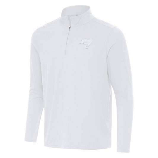 Tampa Bay Buccaneers Antigua Intent Quarter-Zip Jacket - White sale