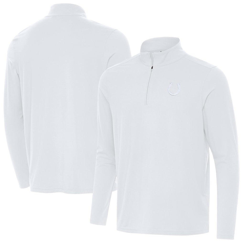 Indianapolis Colts Antigua Intent Quarter-Zip Jacket - White discount