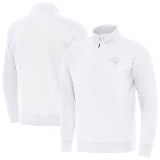 Tampa Bay Buccaneers Antigua Victory Quarter-Zip Top - White for sale