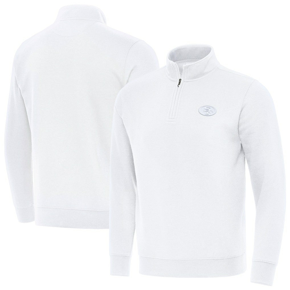 San Francisco 49ers Antigua Victory Quarter-Zip Top - White online