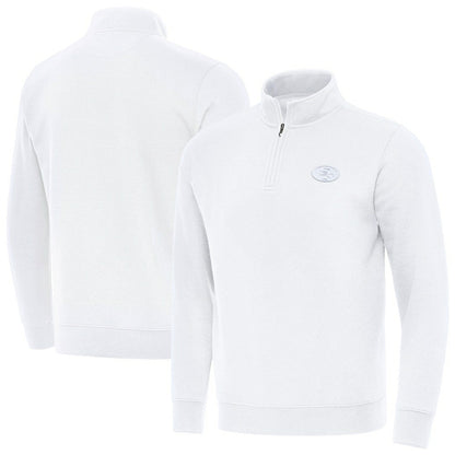 San Francisco 49ers Antigua Victory Quarter-Zip Top - White online