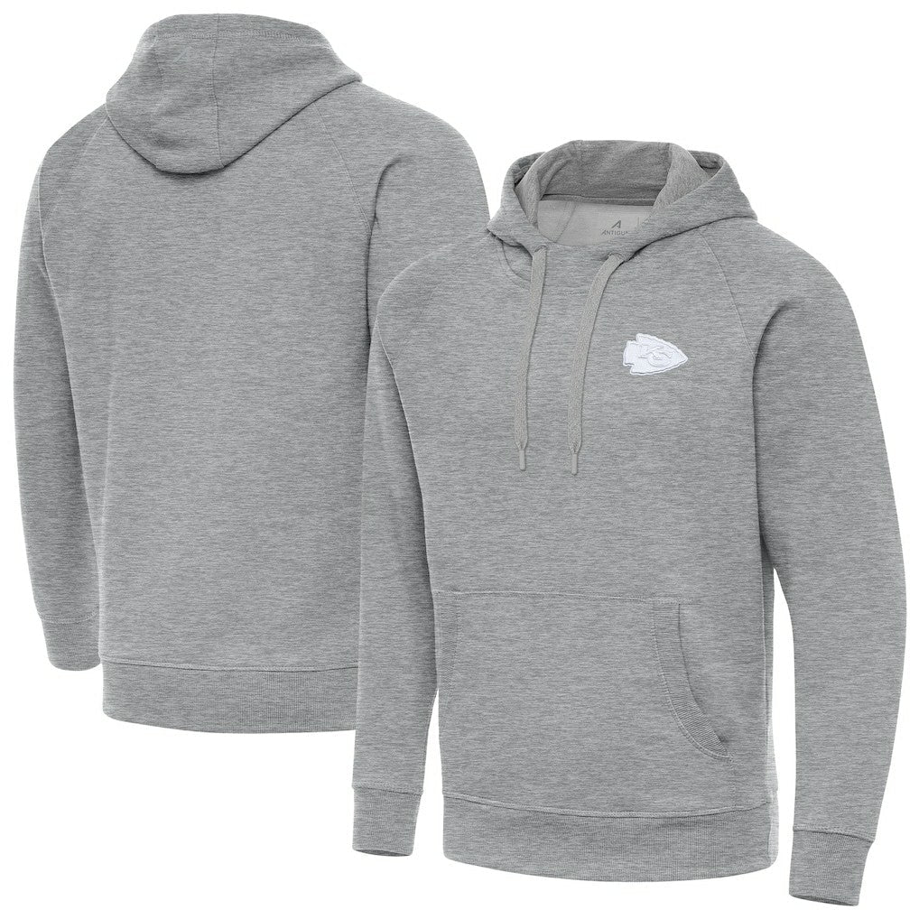 Kansas City Chiefs Antigua Victory Pullover Hoodie - Heather Gray on sale