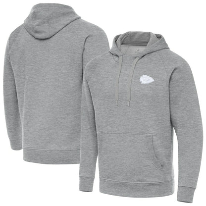 Kansas City Chiefs Antigua Victory Pullover Hoodie - Heather Gray on sale